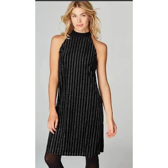 linen blend sleeveless mini dress Seraphina Sleeveless Linen-Blend Mini Dress, Black / Regular 8 (M) main image 0